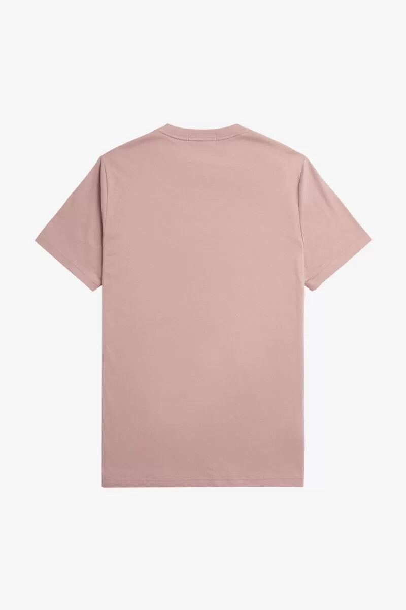 fred perry herren-t-shirt mit stickerei dunkelrosa