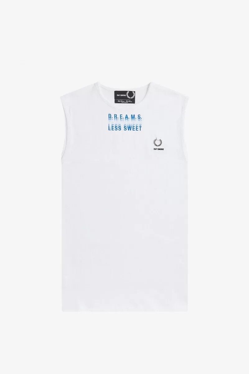 fred perry bedrucktes herren-t-shirt weiß