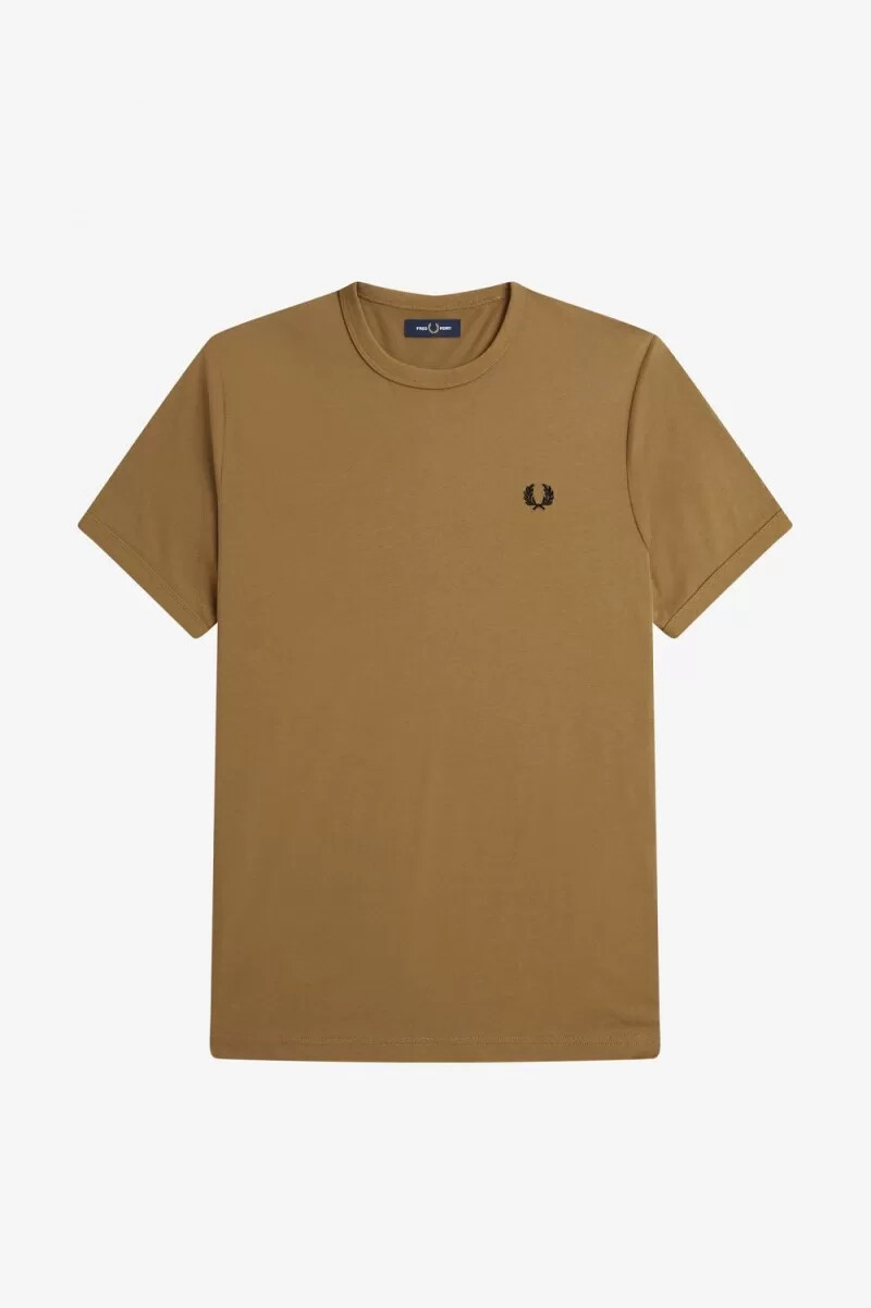 fred perry ringer herren-t-shirt braun