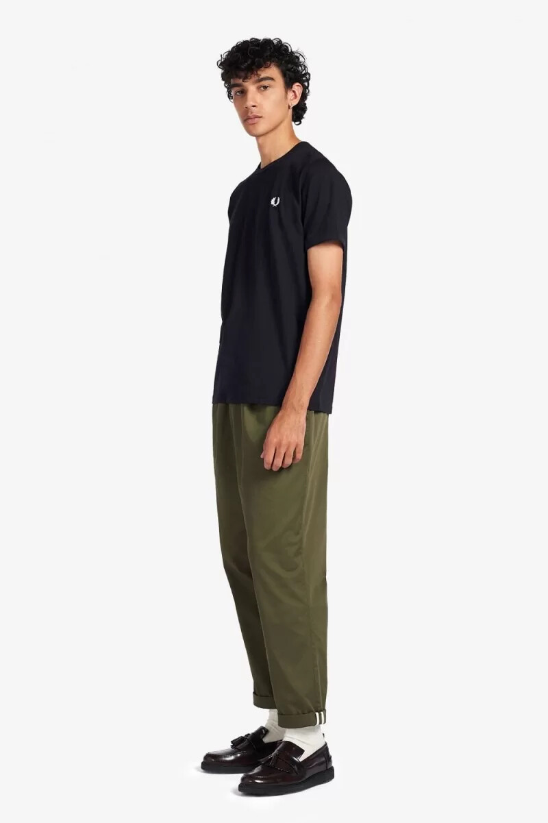 fred perry ringer herren-t-shirt marineblau