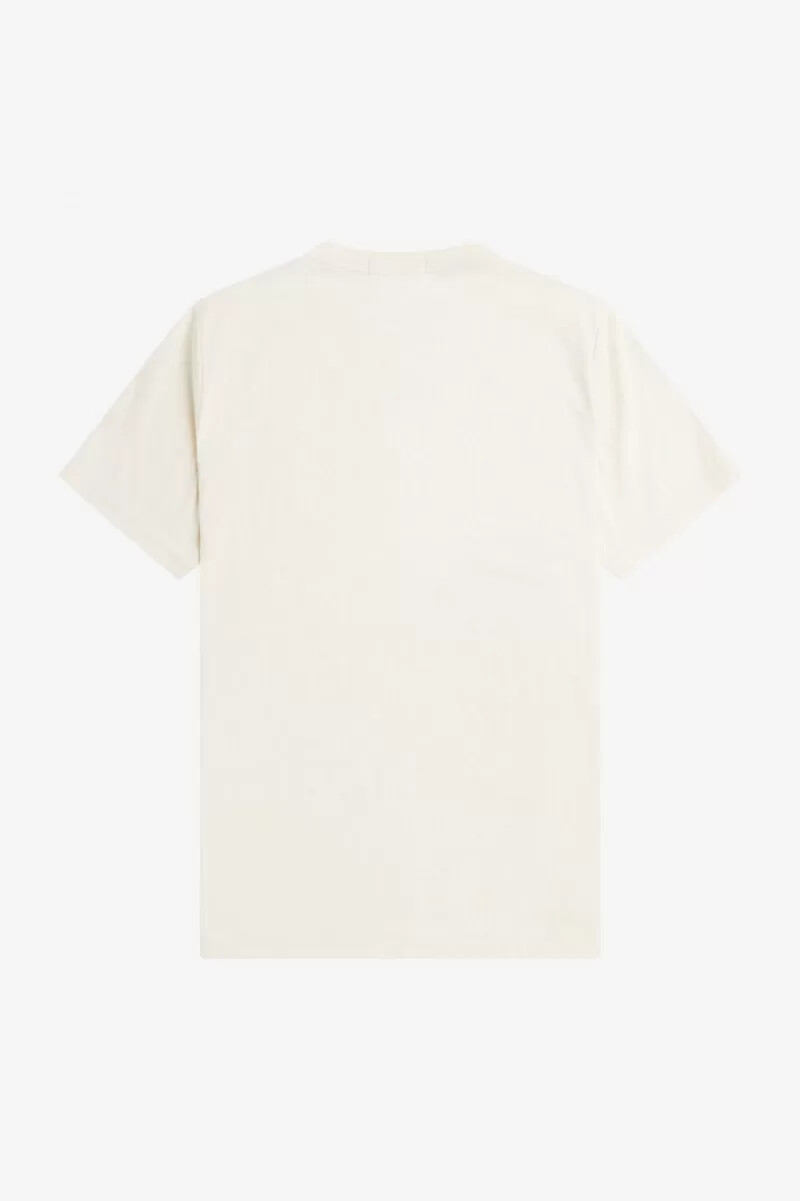 fred perry herren-t-shirt mit stickerei beige