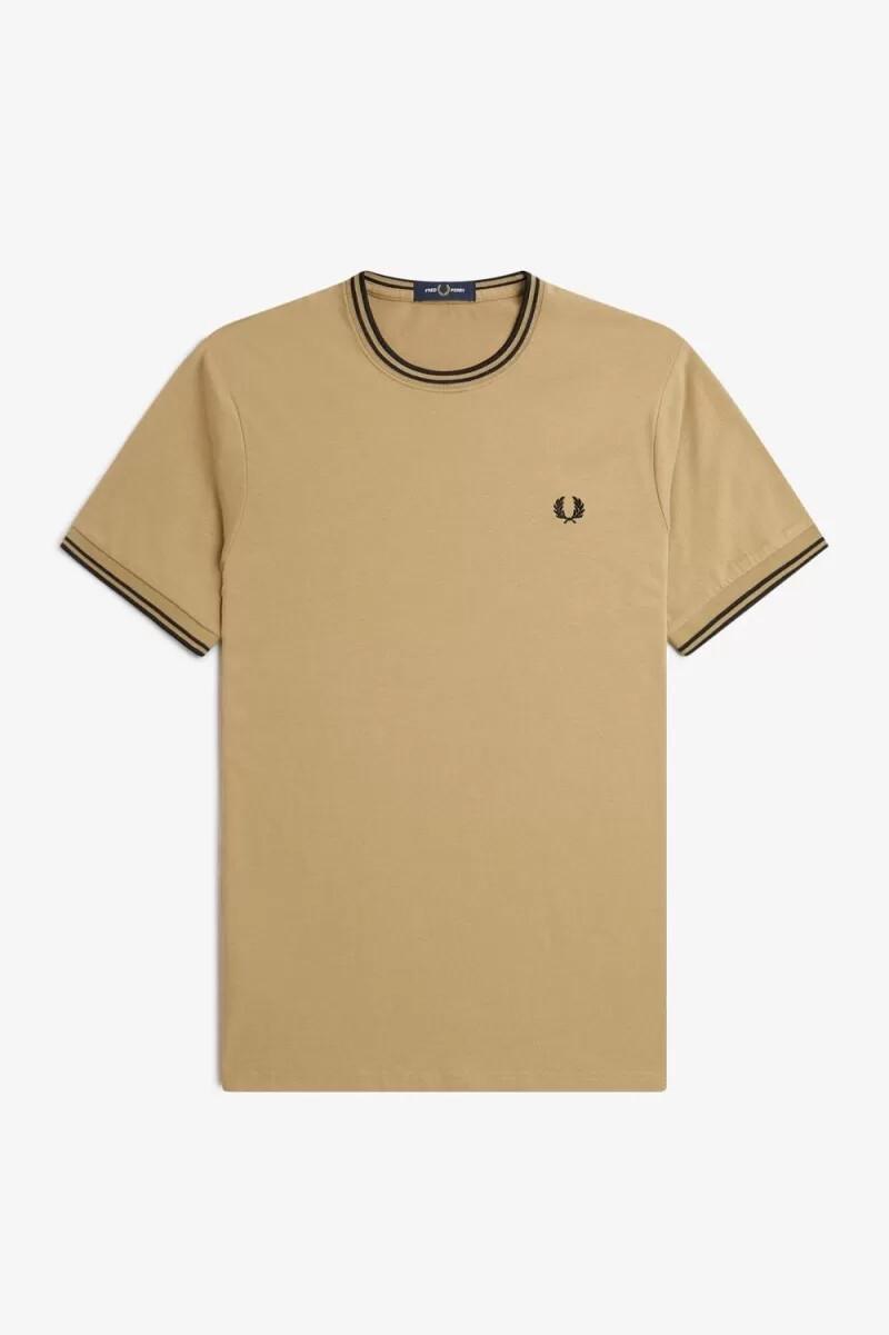 fred perry twin tipped herren-t-shirt grün schwarz