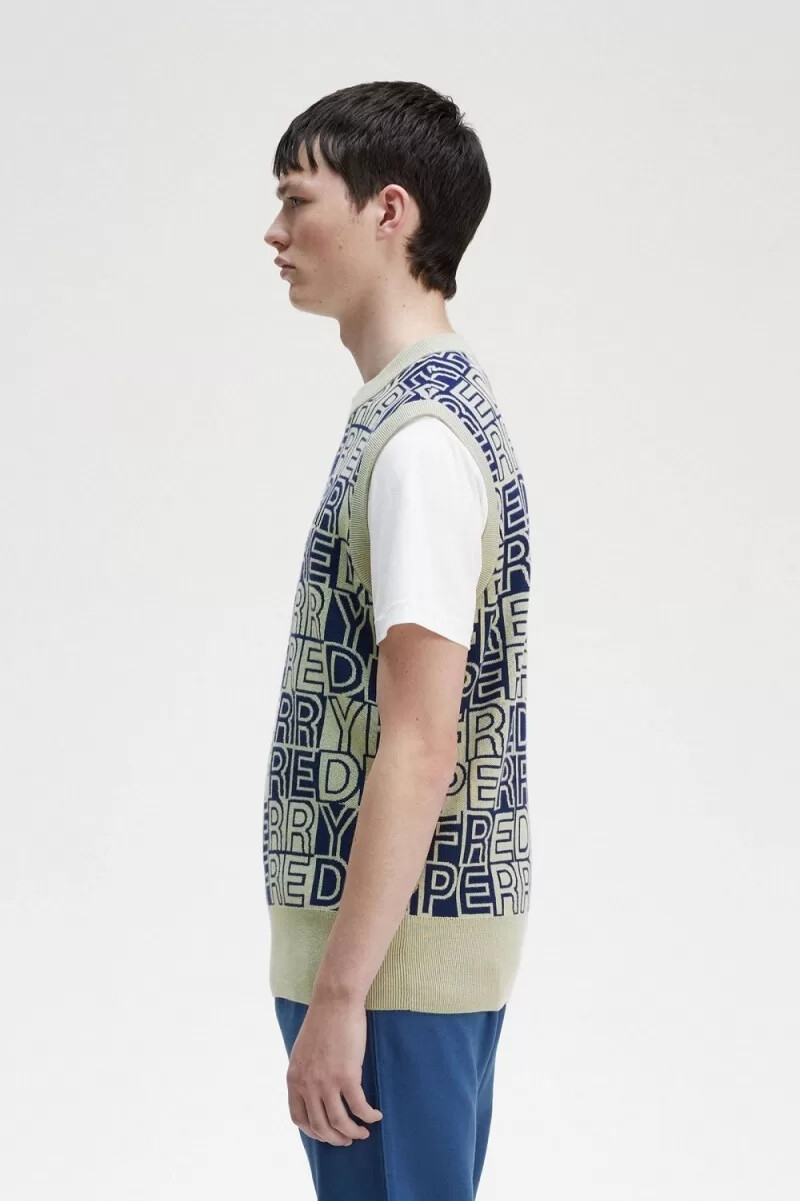 fred perry block graphic herren-tanktops mint
