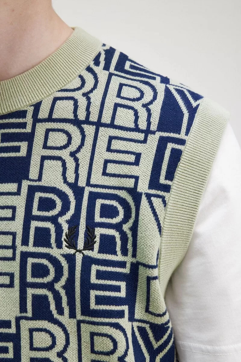 fred perry block graphic herren-tanktops mint