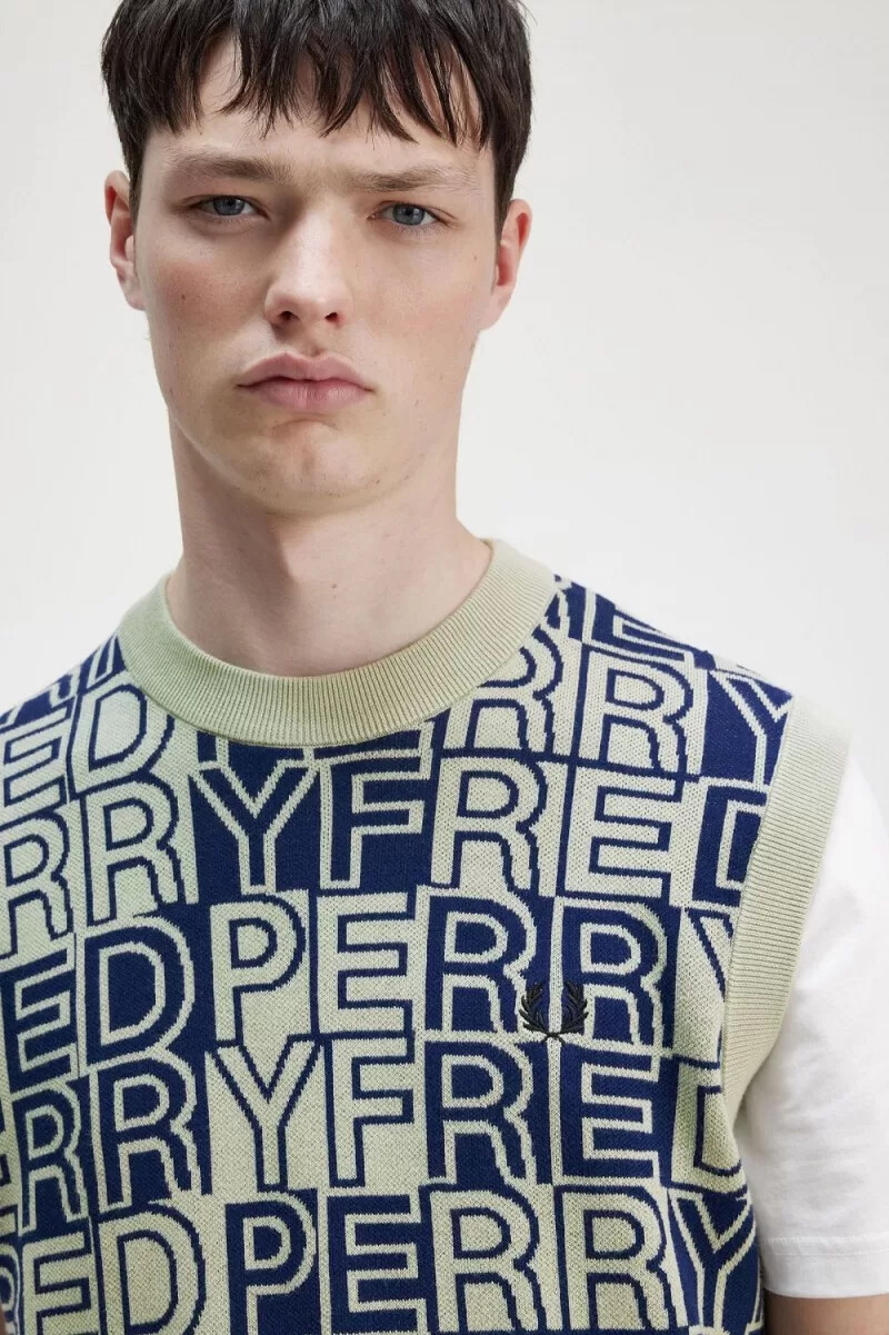 fred perry block graphic herren-tanktops mint