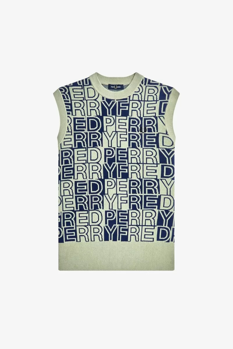 fred perry block graphic herren-tanktops mint