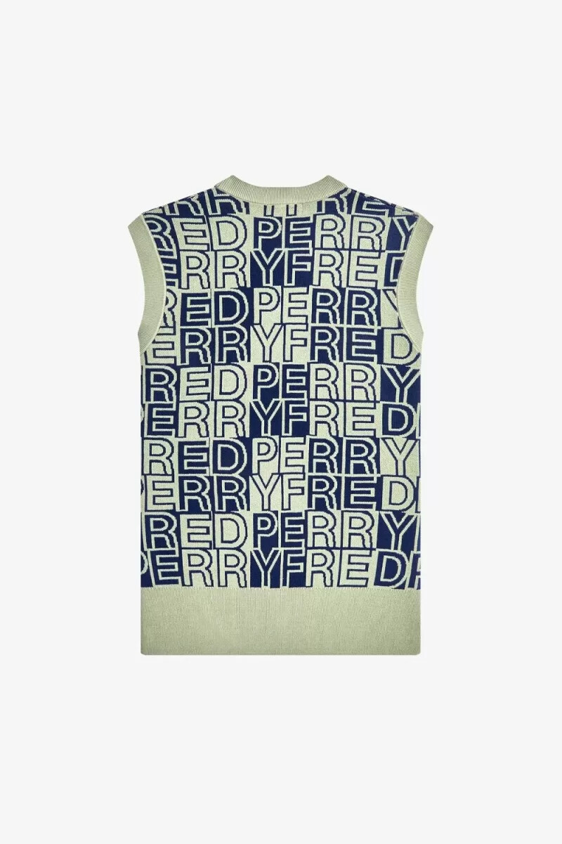 fred perry block graphic herren-tanktops mint