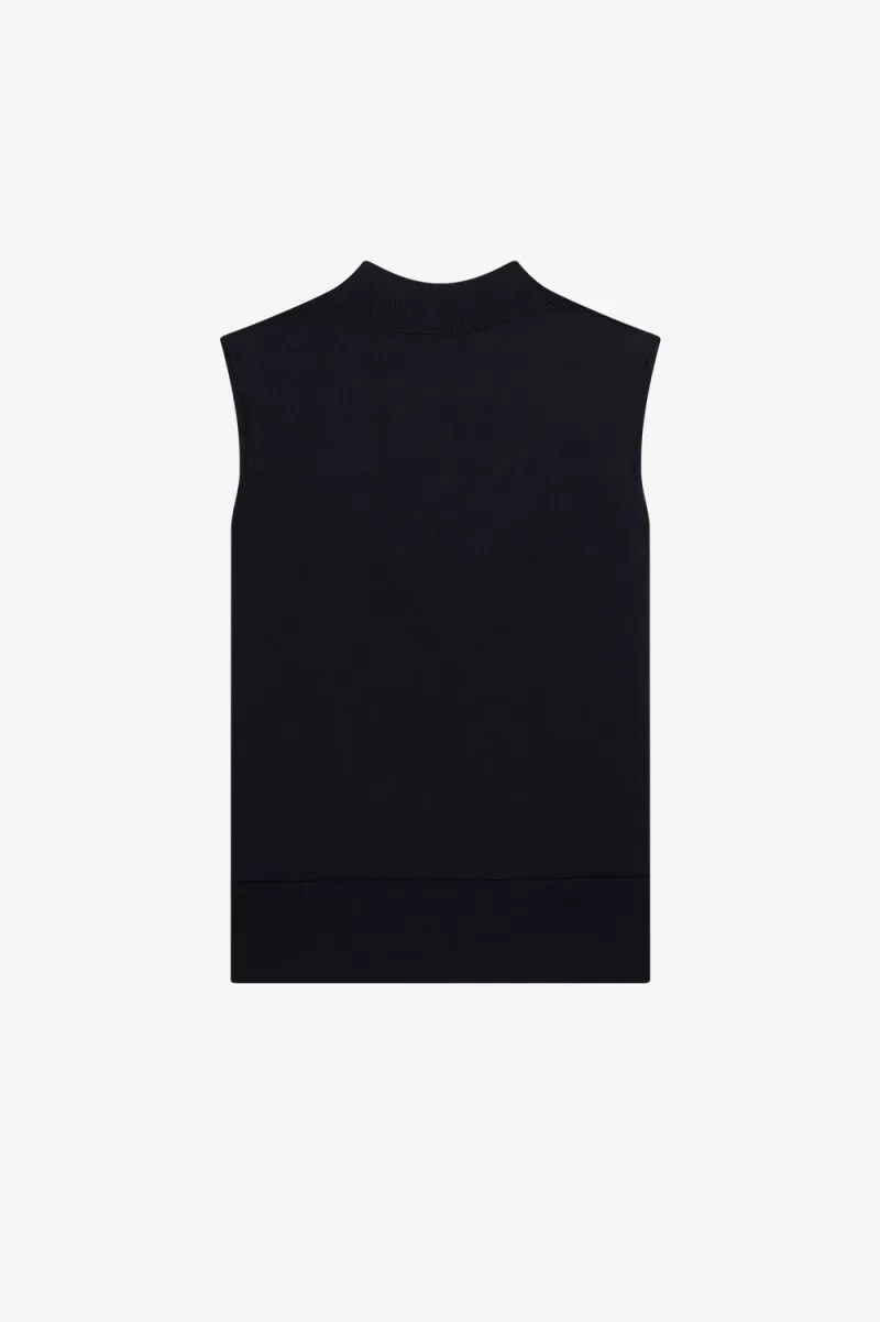 fred perry tanktop mit v-ausschnitt und zierstreifen herren marineblau