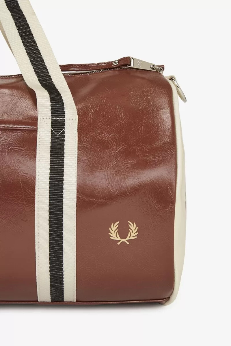 fred perry classic barrel herrentasche whiskybraun