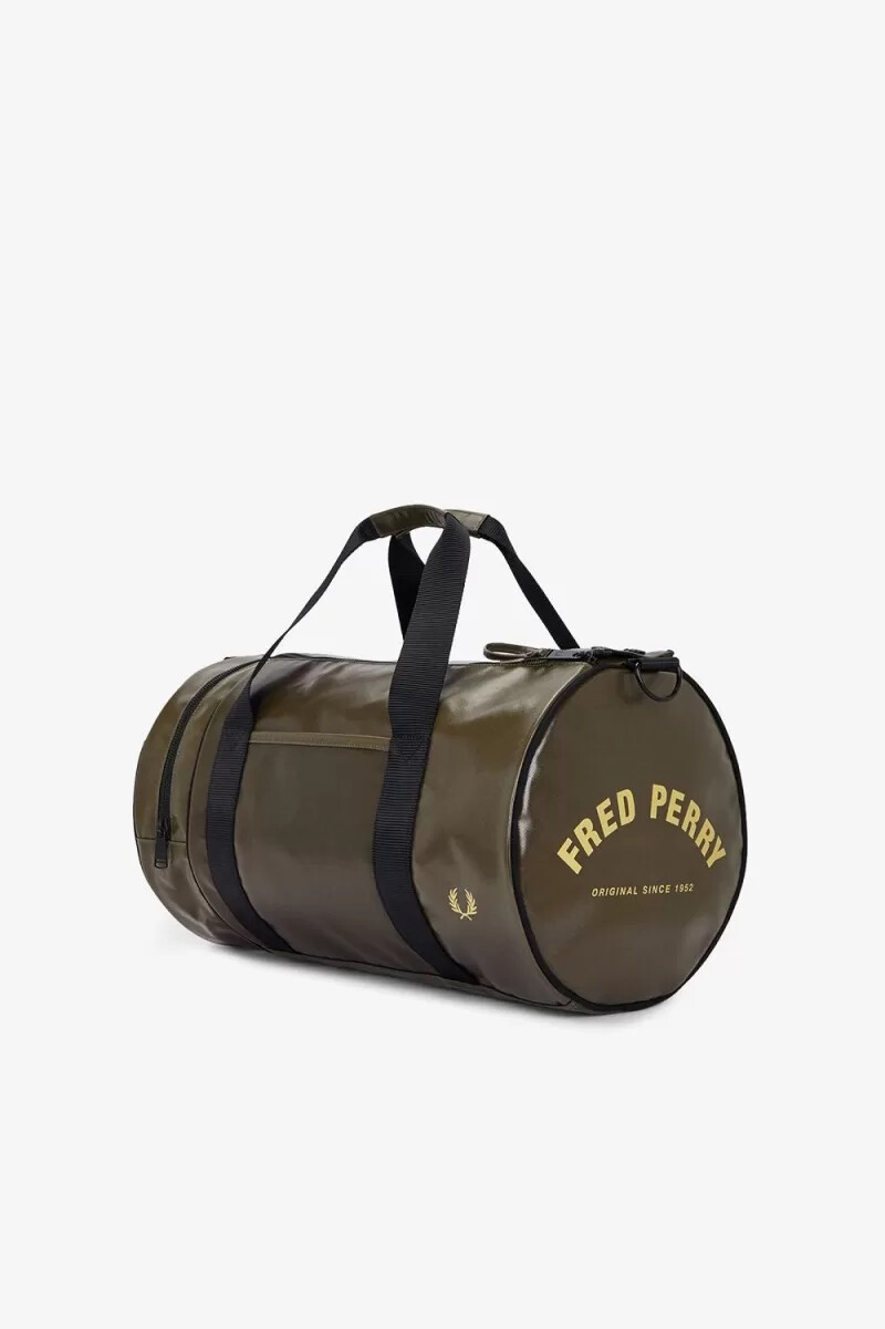 fred perry tonal barrel herrentaschen uniform grün gold