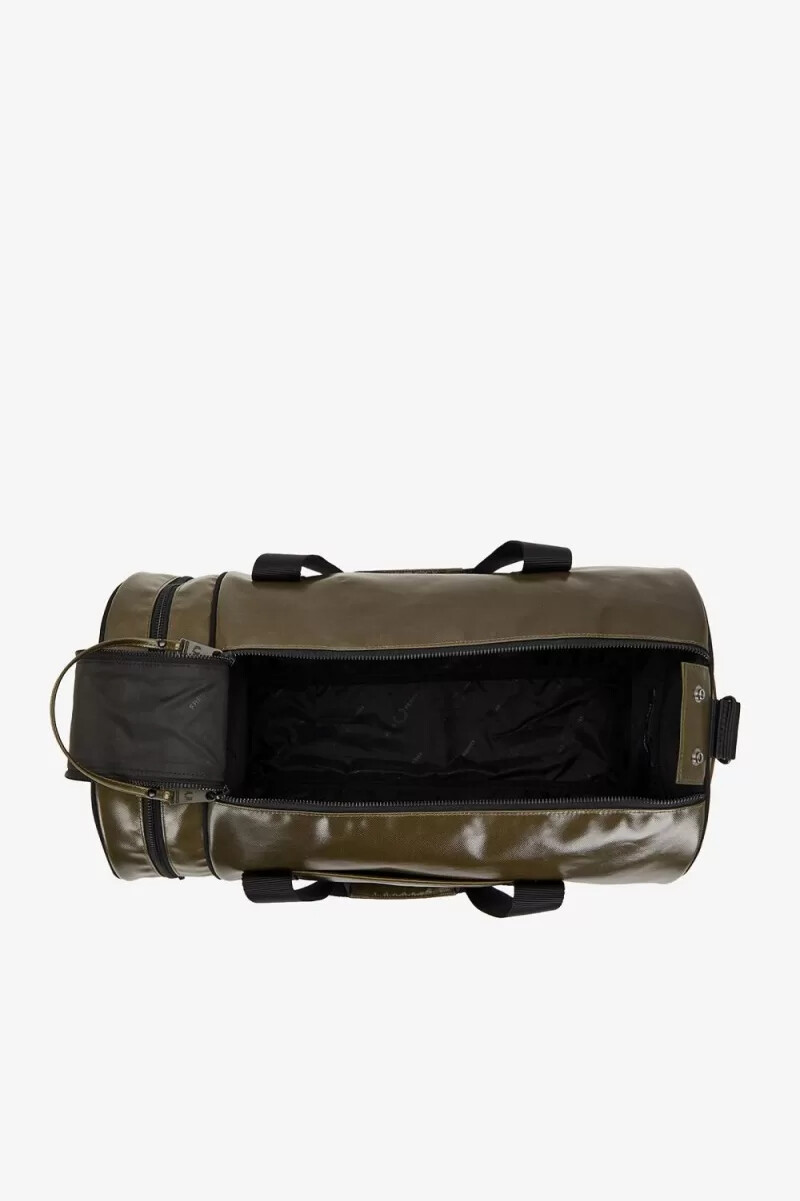fred perry tonal barrel herrentaschen uniform grün gold