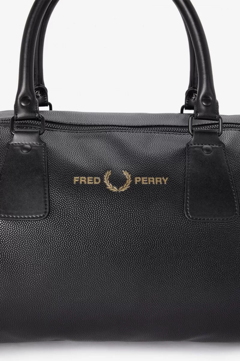 fred perry scotch grain barrel herrentasche schwarz