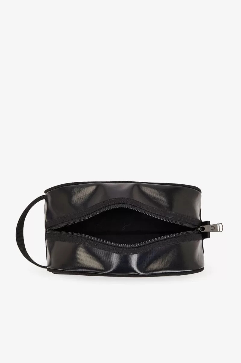 fred perry herrenhandtaschen aus beschichtetem polyester schwarzgold