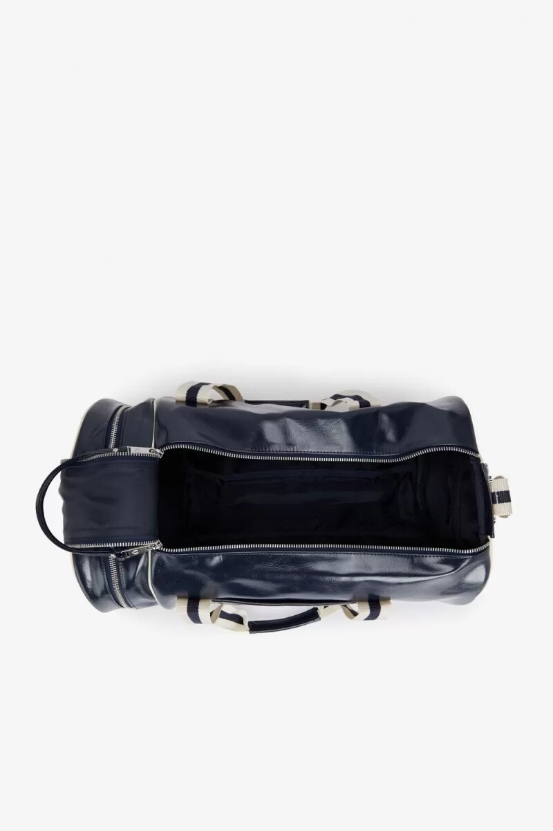 fred perry classic barrel herrentasche marineblaubeige