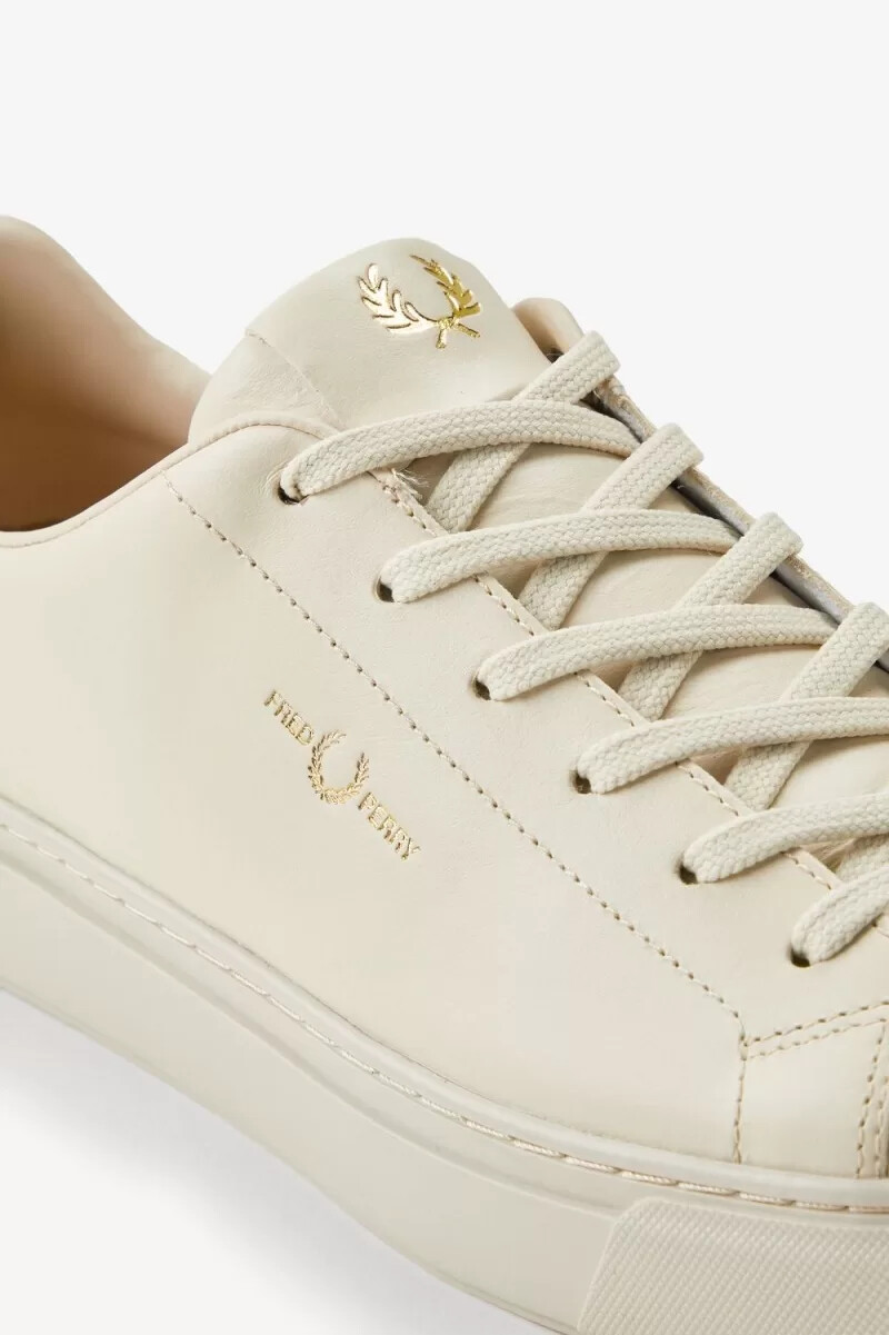 fred perry b71 herren-tennisschuhe haferflocken-gold