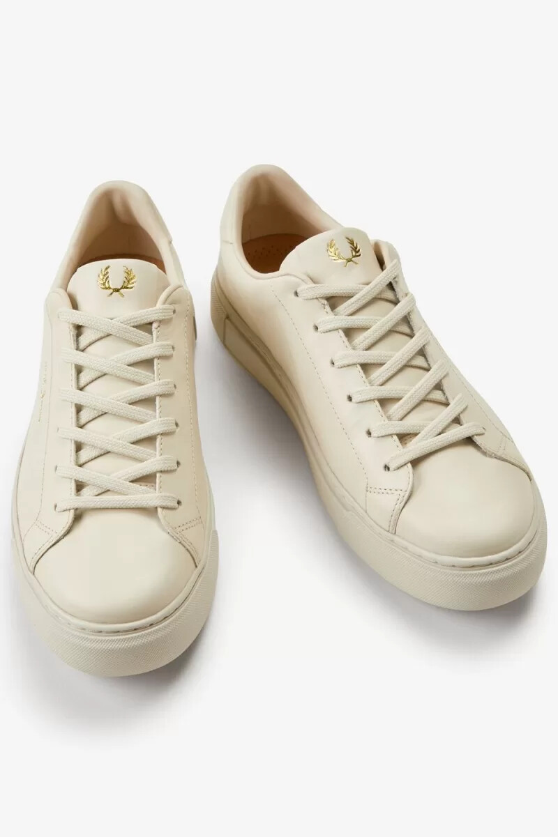 fred perry b71 herren-tennisschuhe haferflocken-gold