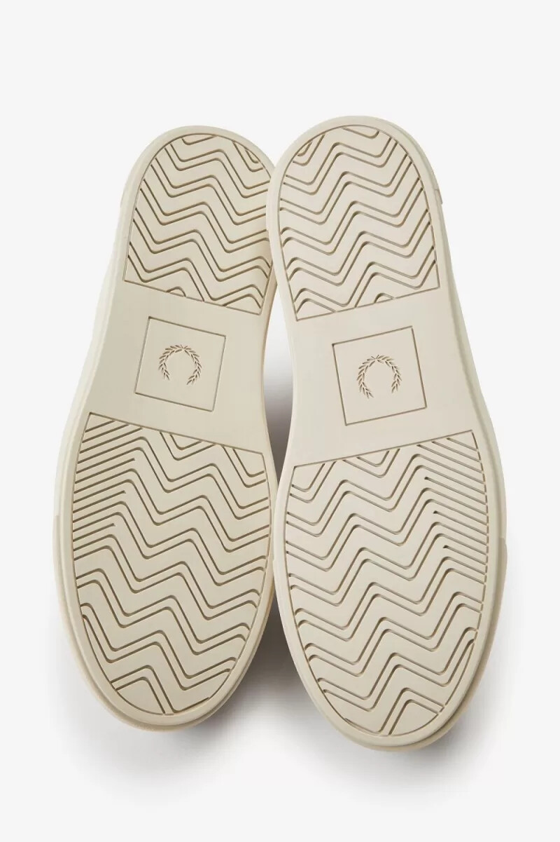 fred perry b71 herren-tennisschuhe haferflocken-gold
