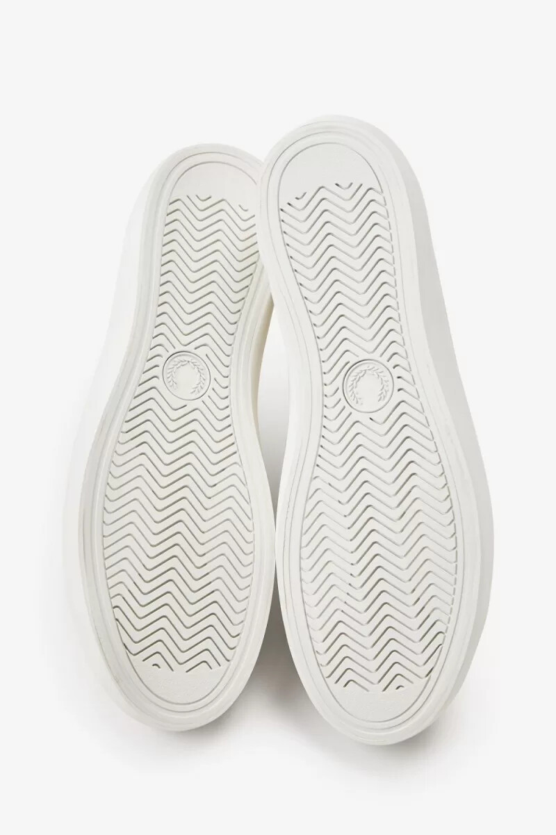 fred perry baseline herren-tennisschuhe elfenbein warmgrau