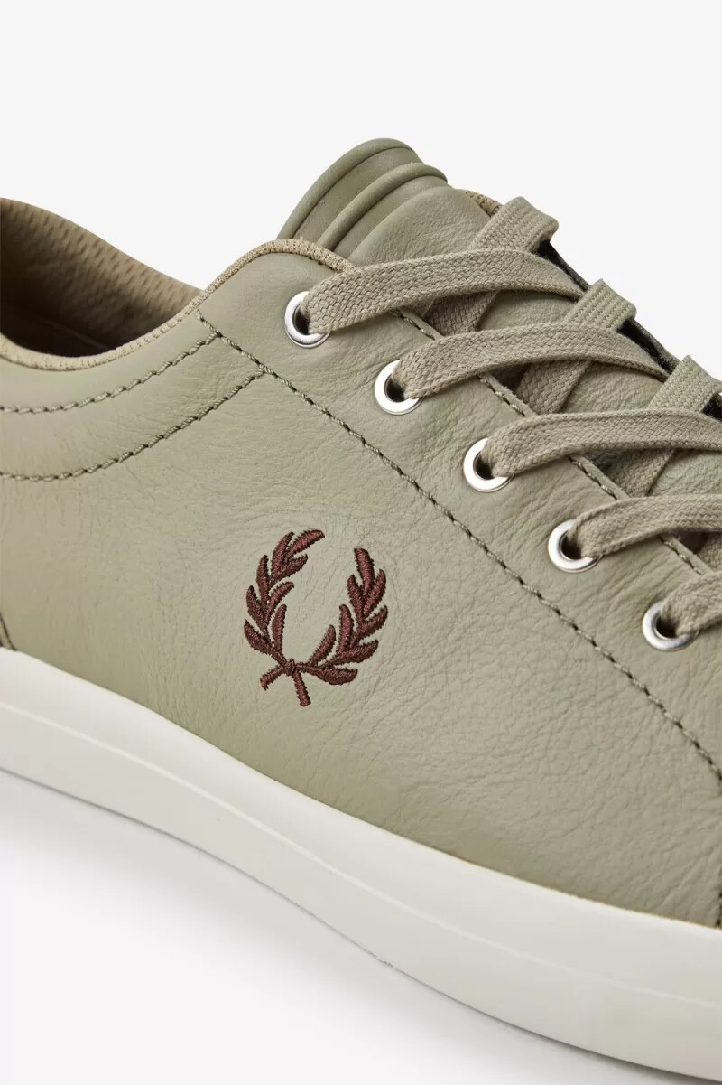fred perry baseline herren-tennisschuhe warmgraudunkelrot