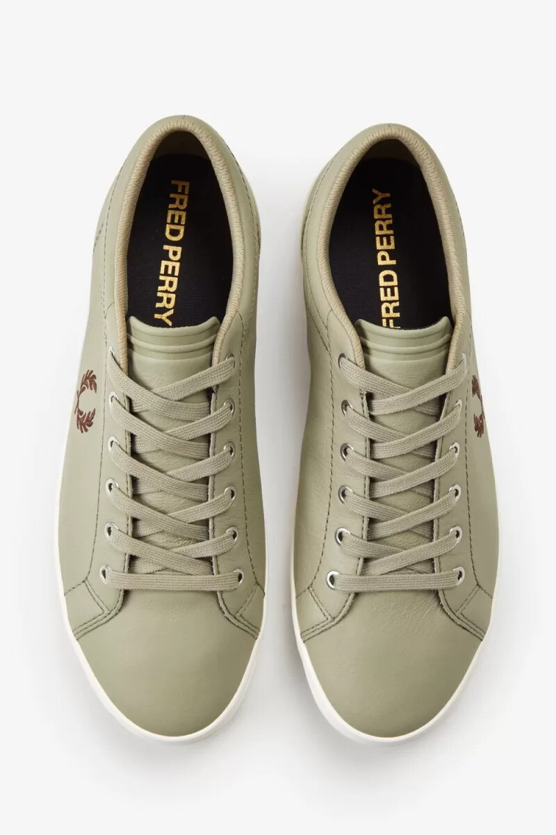 fred perry baseline herren-tennisschuhe warmgraudunkelrot