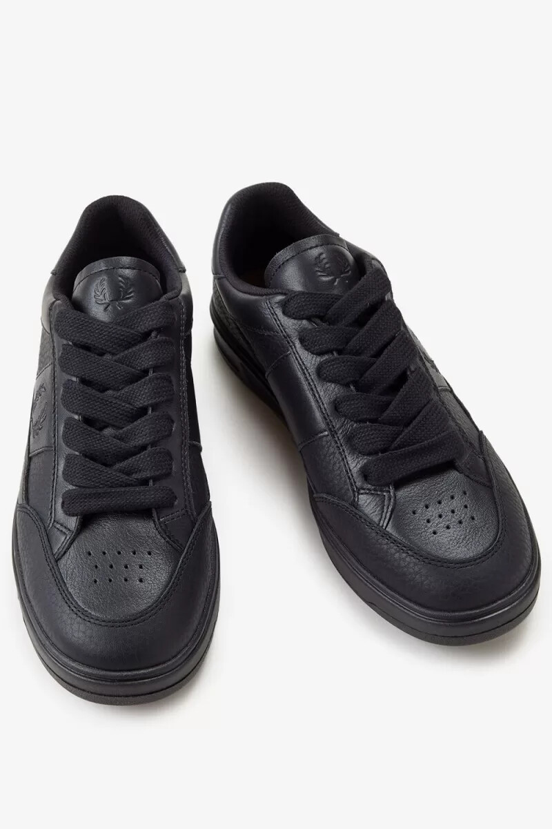 fred perry b440 herren-tennisschuhe schwarzanchorgrau