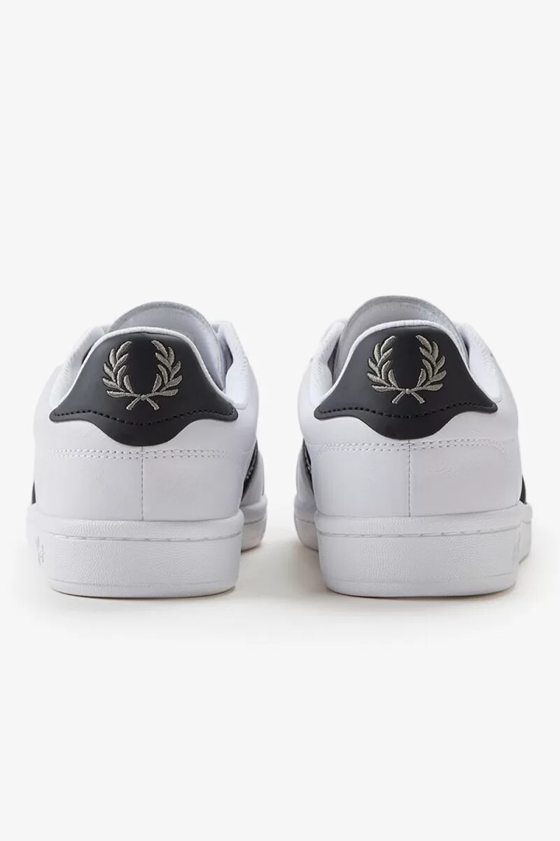 fred perry b721 herren-tennisschuhe weiß warmgrau