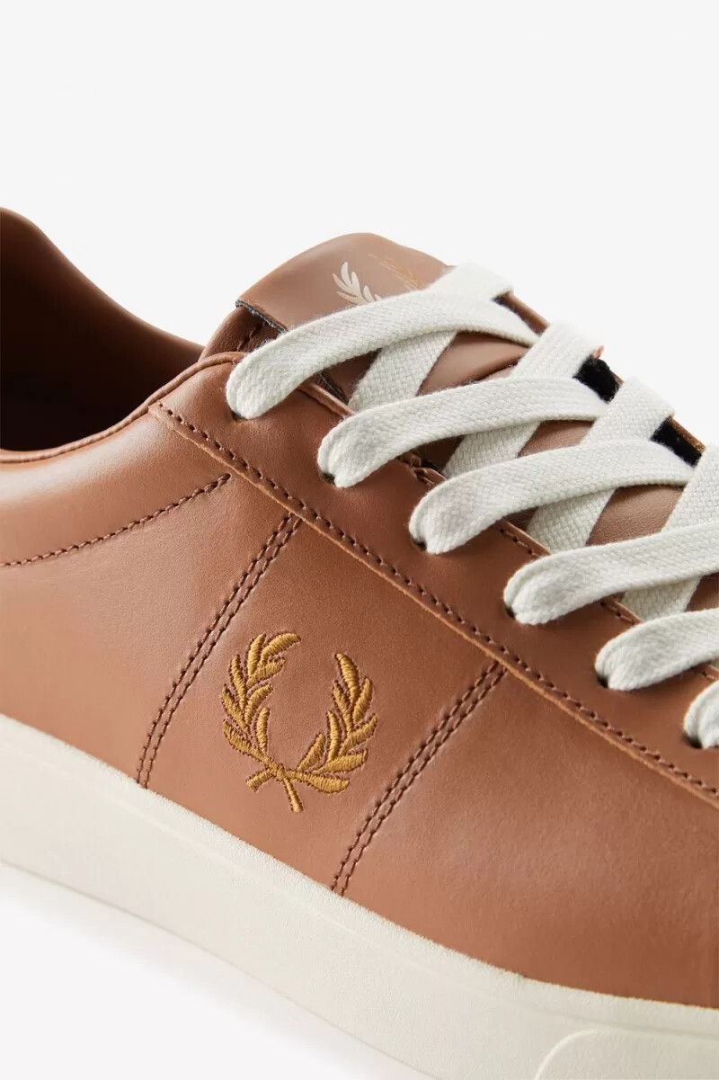fred perry spencer herren-tennisschuhe dunkelbraundunkelbraun