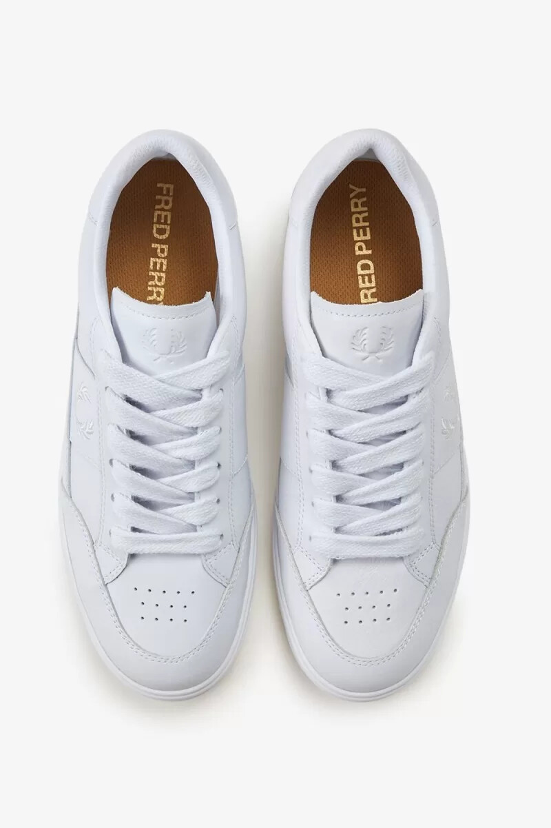 fred perry b440 herren-tennisschuhe weiß elfenbein