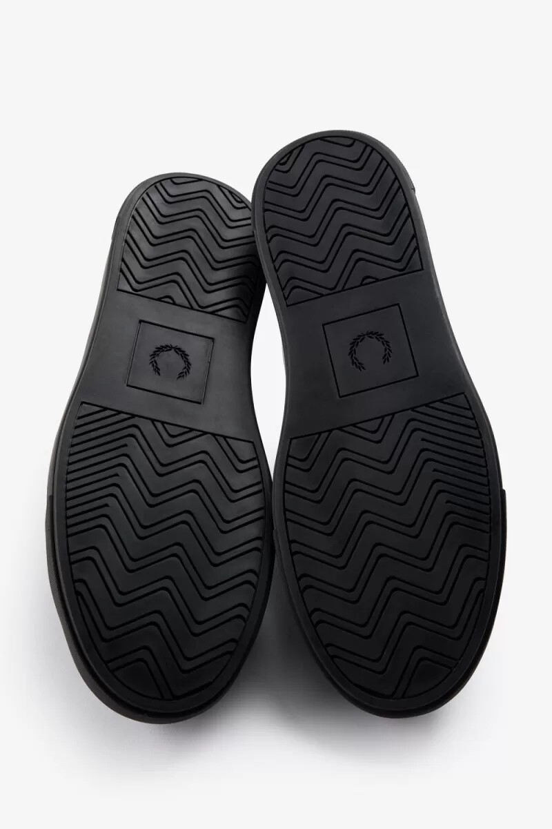 fred perry b71 herren-tennisschuhe schwarz gold