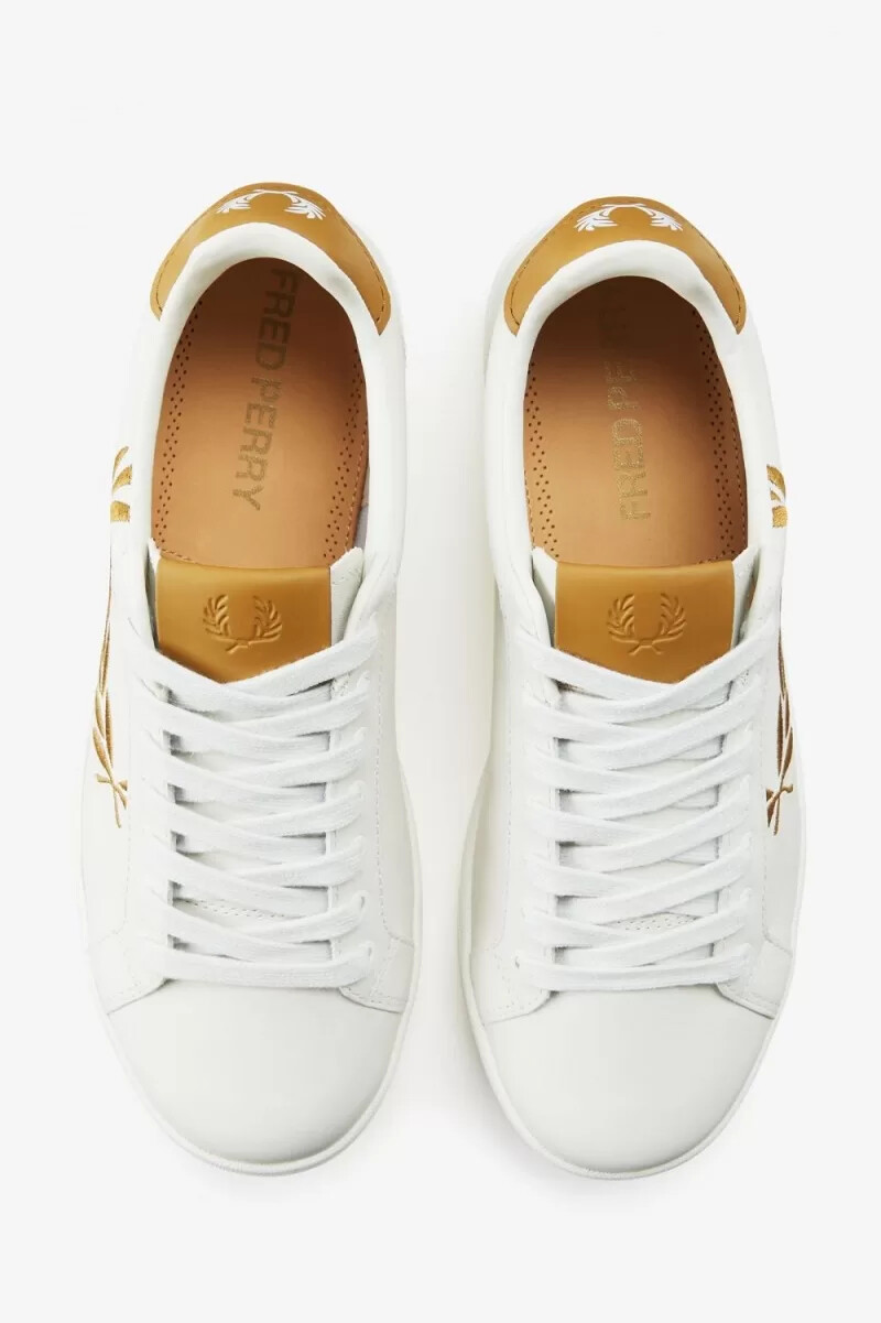 fred perry b721 herren-tennisschuhe elfenbein