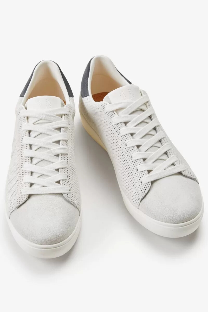 fred perry spencer herren-tennisschuhe schneeweiß haferflocken