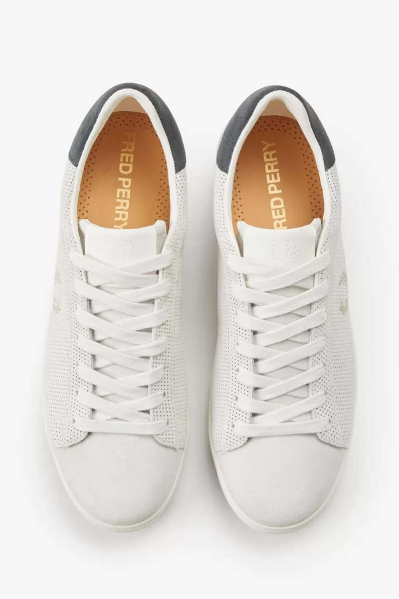 fred perry spencer herren-tennisschuhe schneeweiß haferflocken
