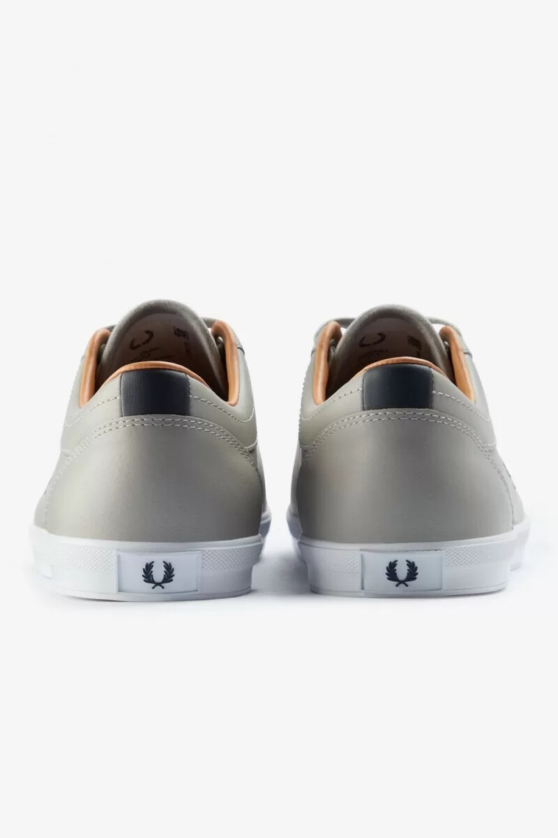 fred perry baseline herren-tennisschuhe grau marineblau
