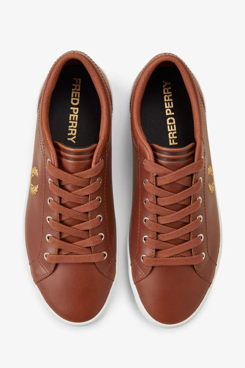 fred perry baseline herren-tennisschuhe hellbraun