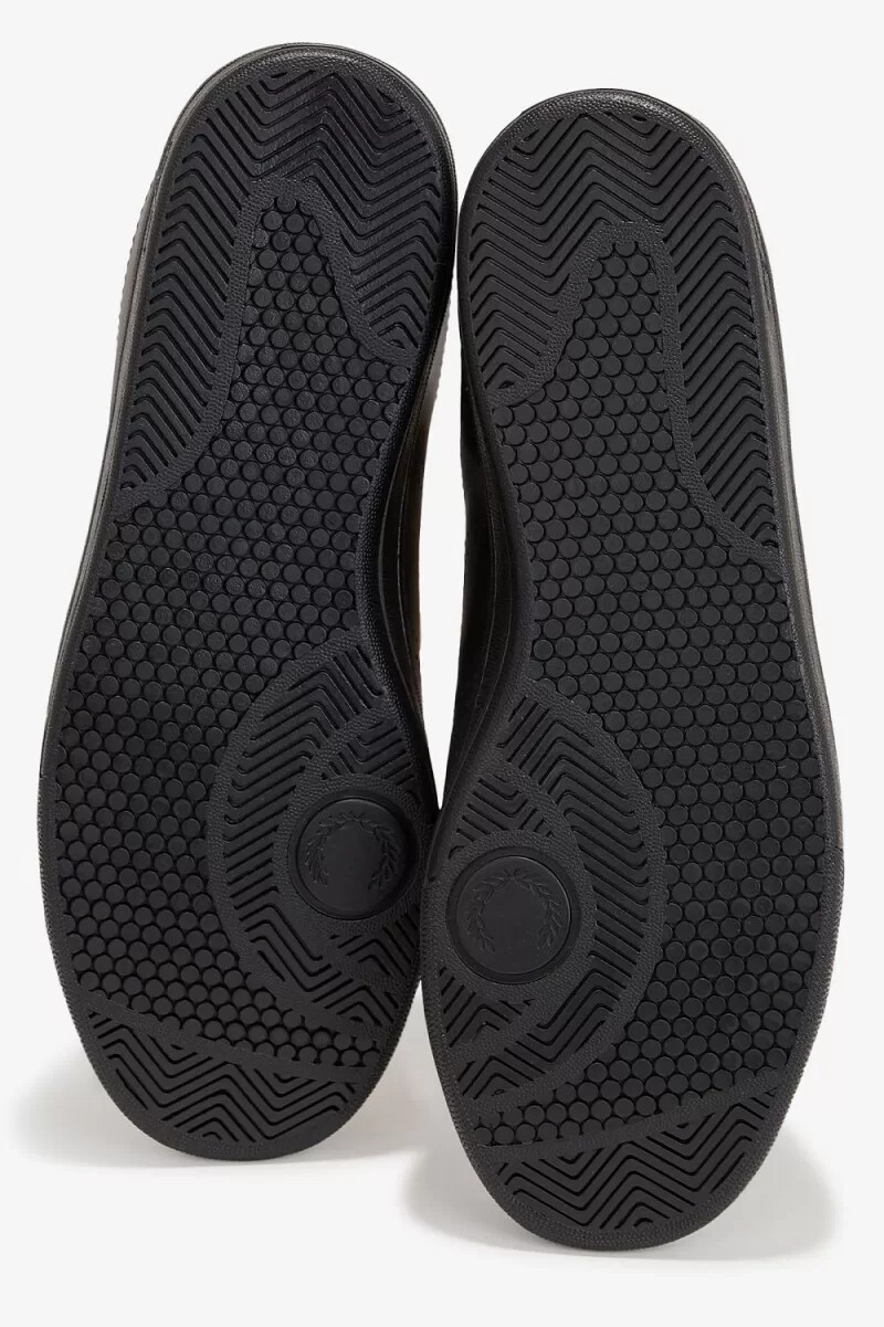 fred perry b721 herren-tennisschuhe schwarzgunmetal