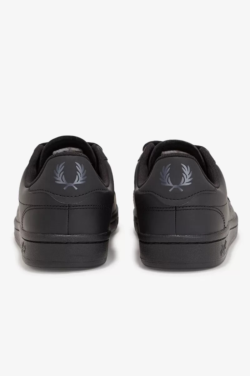 fred perry b721 herren-tennisschuhe schwarzgunmetal