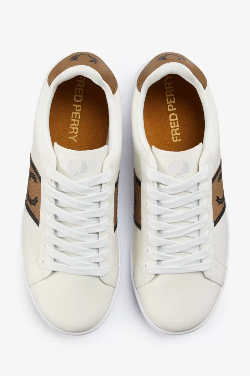 fred perry b721 herren-tennisschuhe elfenbein schwarz