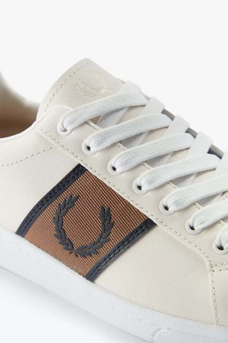 fred perry b721 herren-tennisschuhe elfenbein schwarz