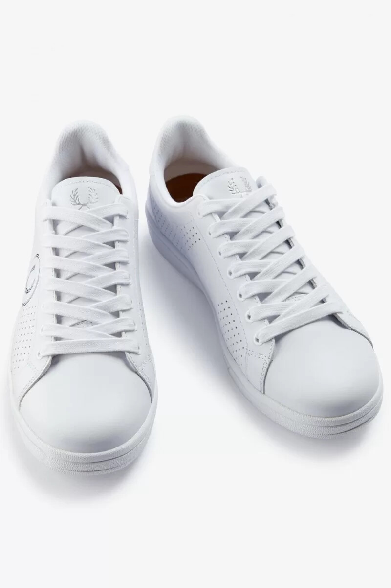 fred perry b721 herren-tennisschuhe weiß schwarz