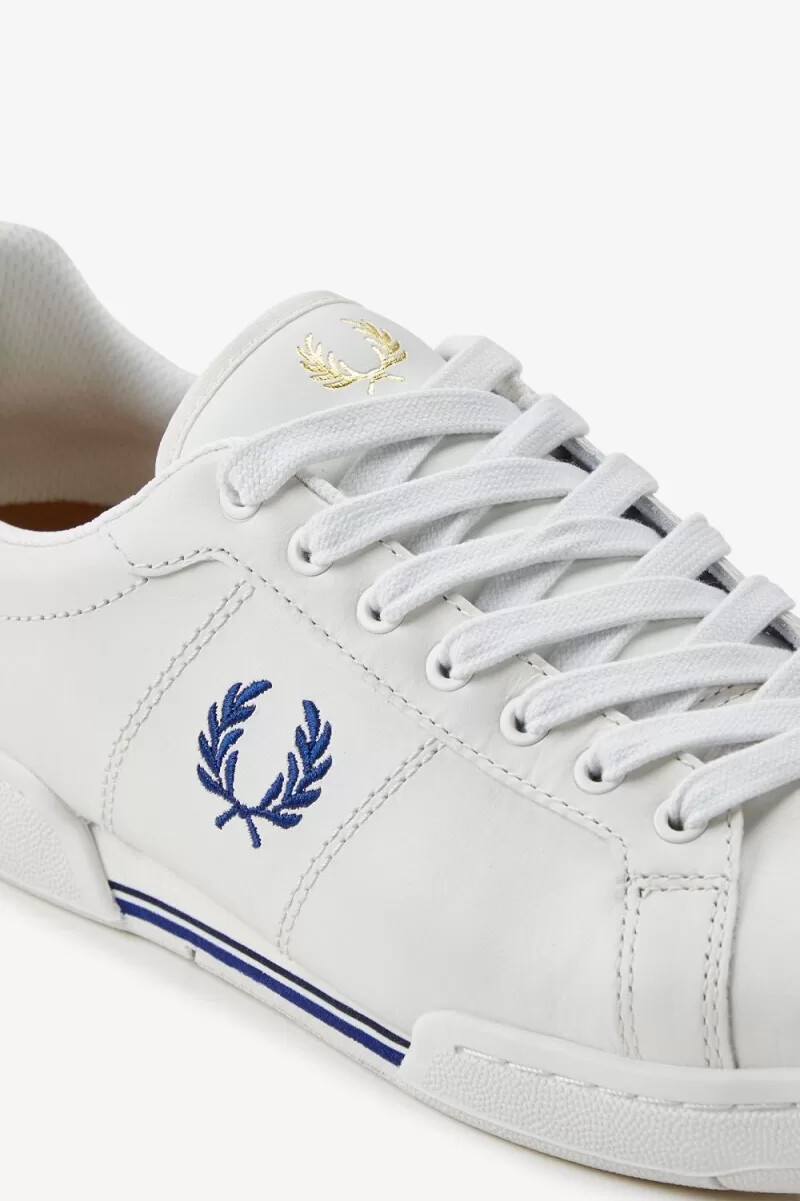 fred perry b722 herren-tennisschuhe elfenbein schattiertes kobalt