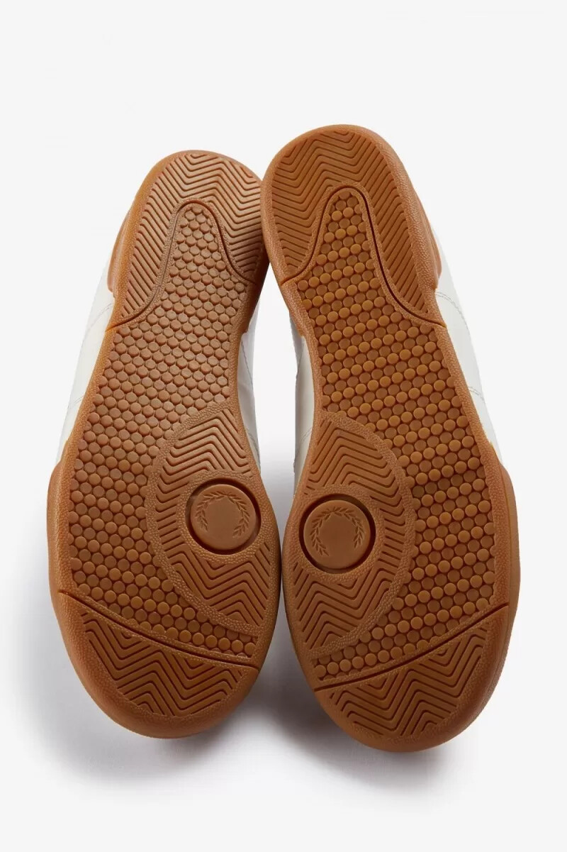 fred perry b722 herren-tennisschuhe schneeweiß feldgrün
