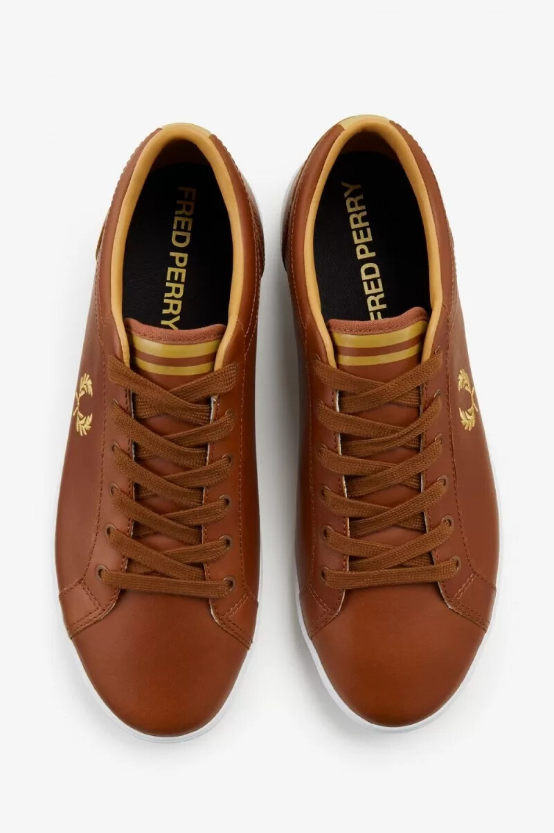 fred perry baseline herren-tennisschuhe hellbraun